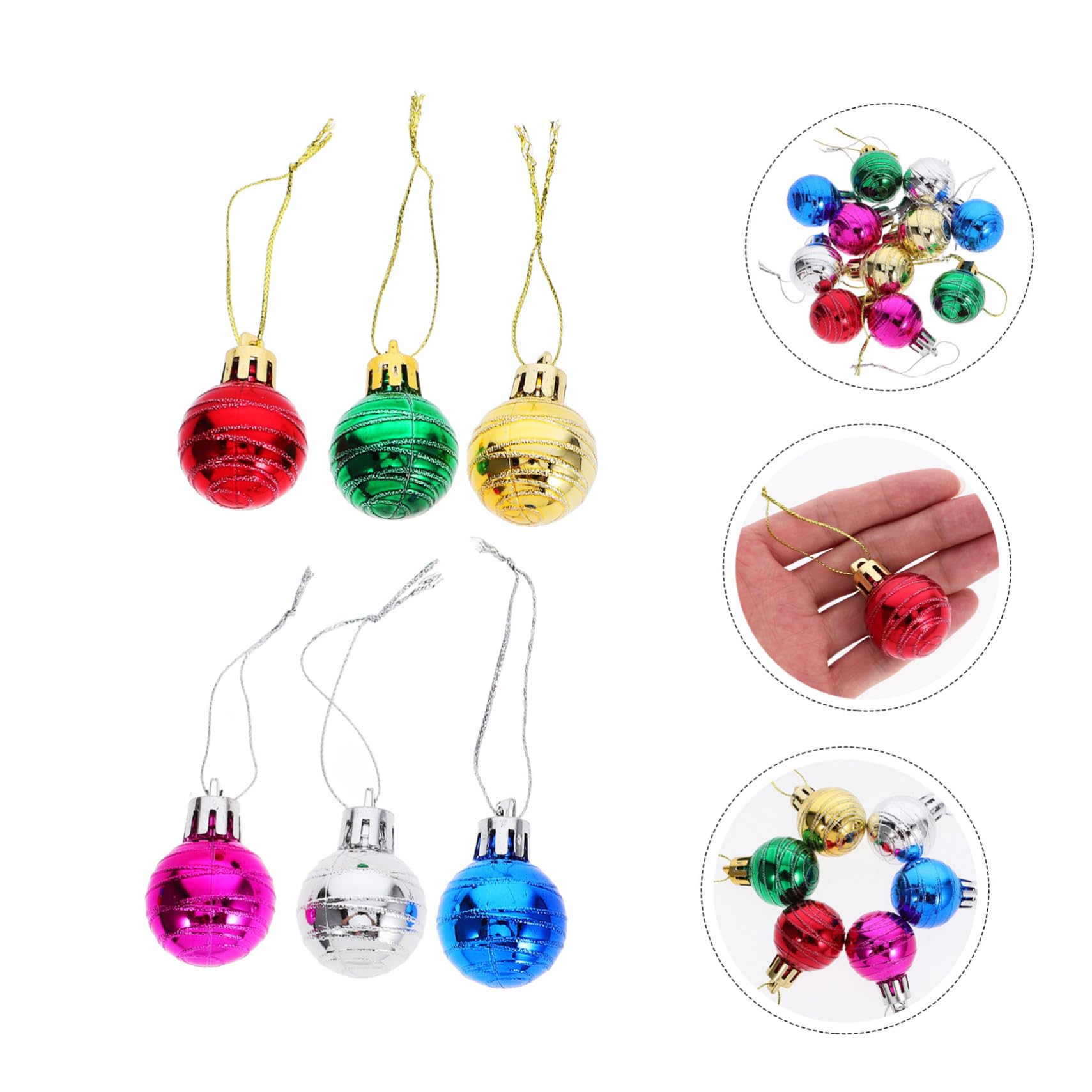 12stücke Weihnachtsbaum Dekorationen Glitzernden Kugeln Hängende Ornamente Für Festliche Feierlichkeiten Für Weihnachtsbaum Und Party-Dekorationen