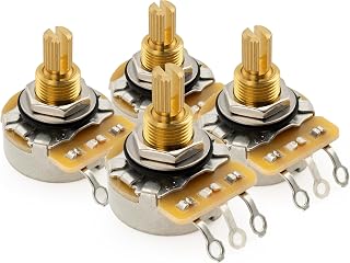 CTS 450G A500K ポット 真鍮 スタンダードスプリットシャフト3/8インチ 10% Aカーブ エレキギターベース用4個