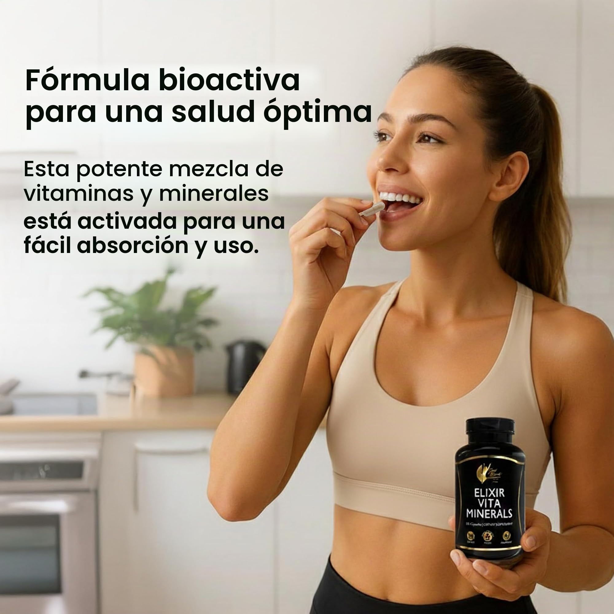 Cocó March N.M.D Elixir Vita Minerals De Alta Potencia - 24 Vitaminas Y Minerales Esenciales - Sin Gluten, Sin Lácteos, Apto Para Dieta Keto, Sin Soja, 120 Cápsulas
