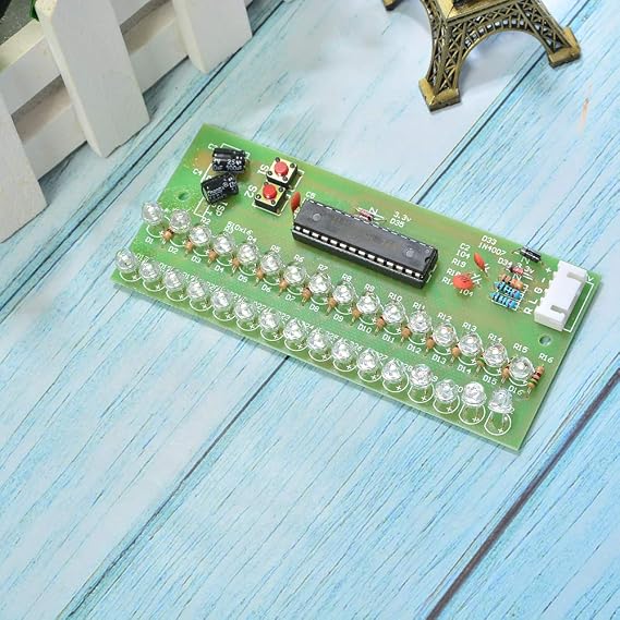 Comimark 1Pcs MCU Adjustable Display Pattern LED VU Meter Level Indicator 16 LED Dual Channel