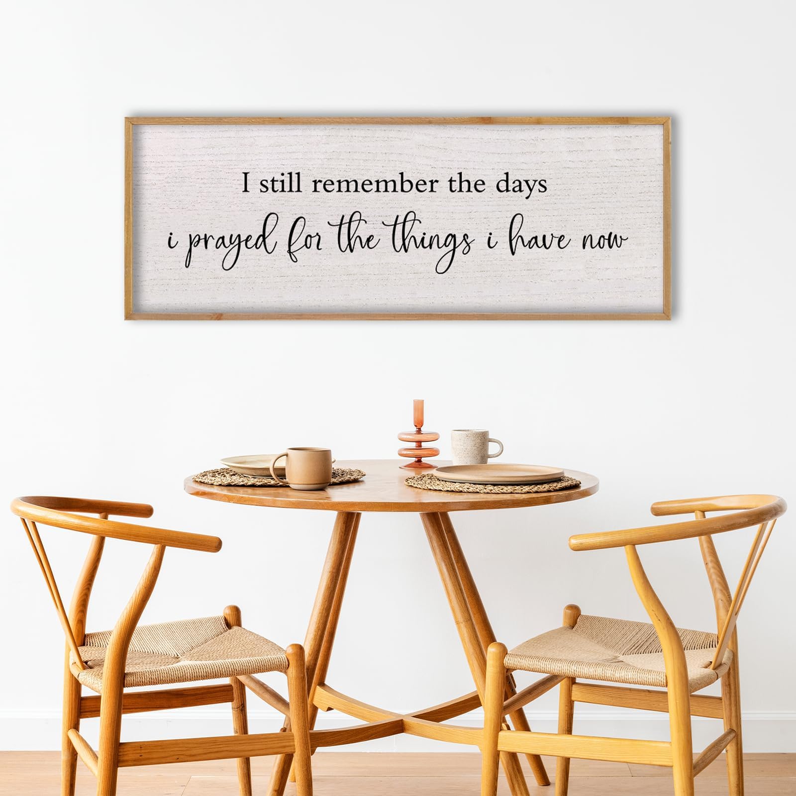 LuZhiQiang Bible Verse Wall Decor I Still Remember the Days I Prayed Sign 40"×15" Christian Grateful Inspirational Religious for Catholic Wall Art Scripture Living Room Religious Wall Hanging (Wood)