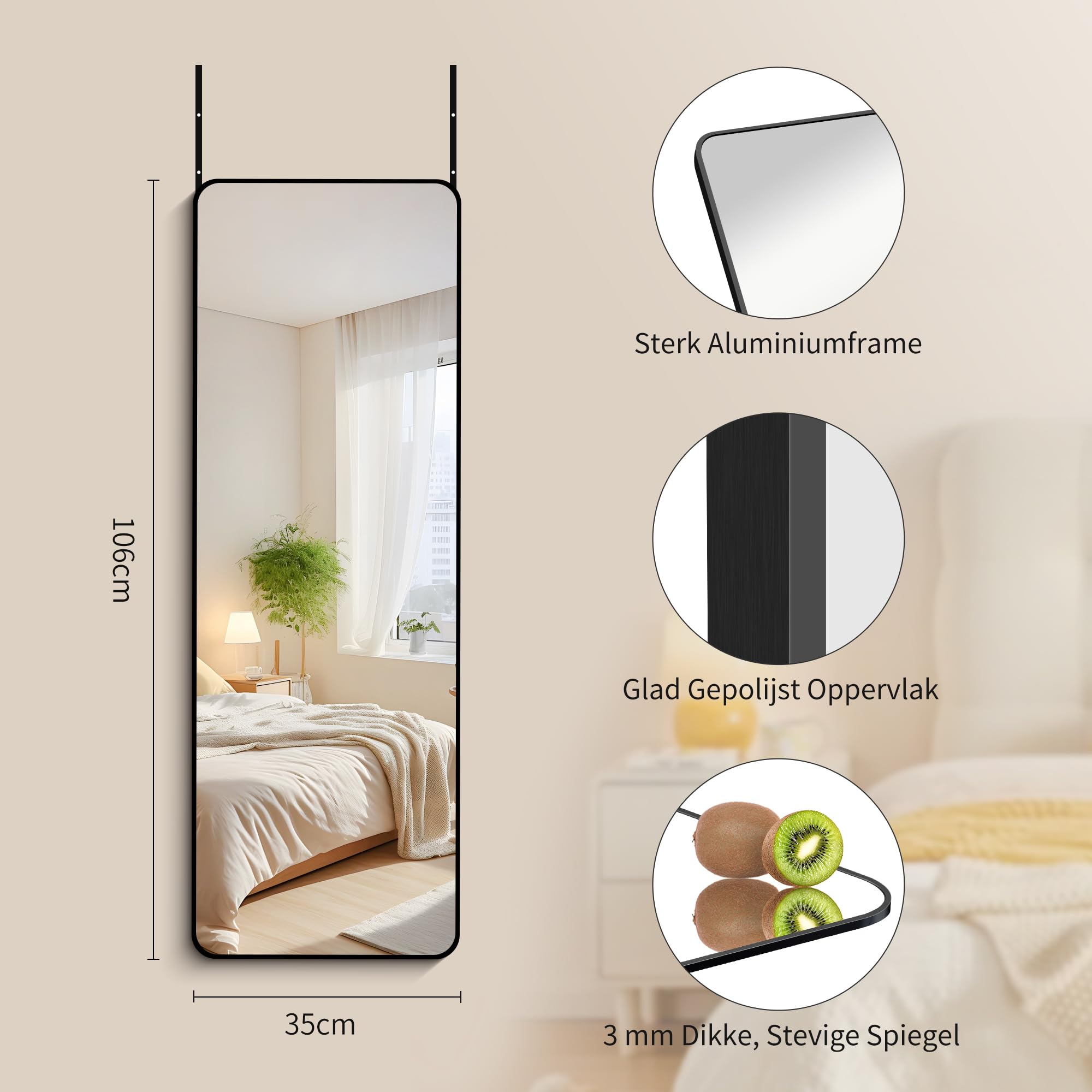 COFENY Boog full-body spiegel, 150 x 40 cm vloerspiegel met gouden frame, gewelfde staande spiegel, grote wandspiegel om te staan, leunen of hangen, vloerspiegel voor slaapkamer, woonkamer