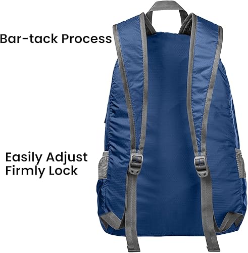 Miniatura 166 de G4Free Ultra Ligero plegable Mochila Senderismo bolsa de diario, práctico plegable camping al aire libre mochila beige (A-Beige)