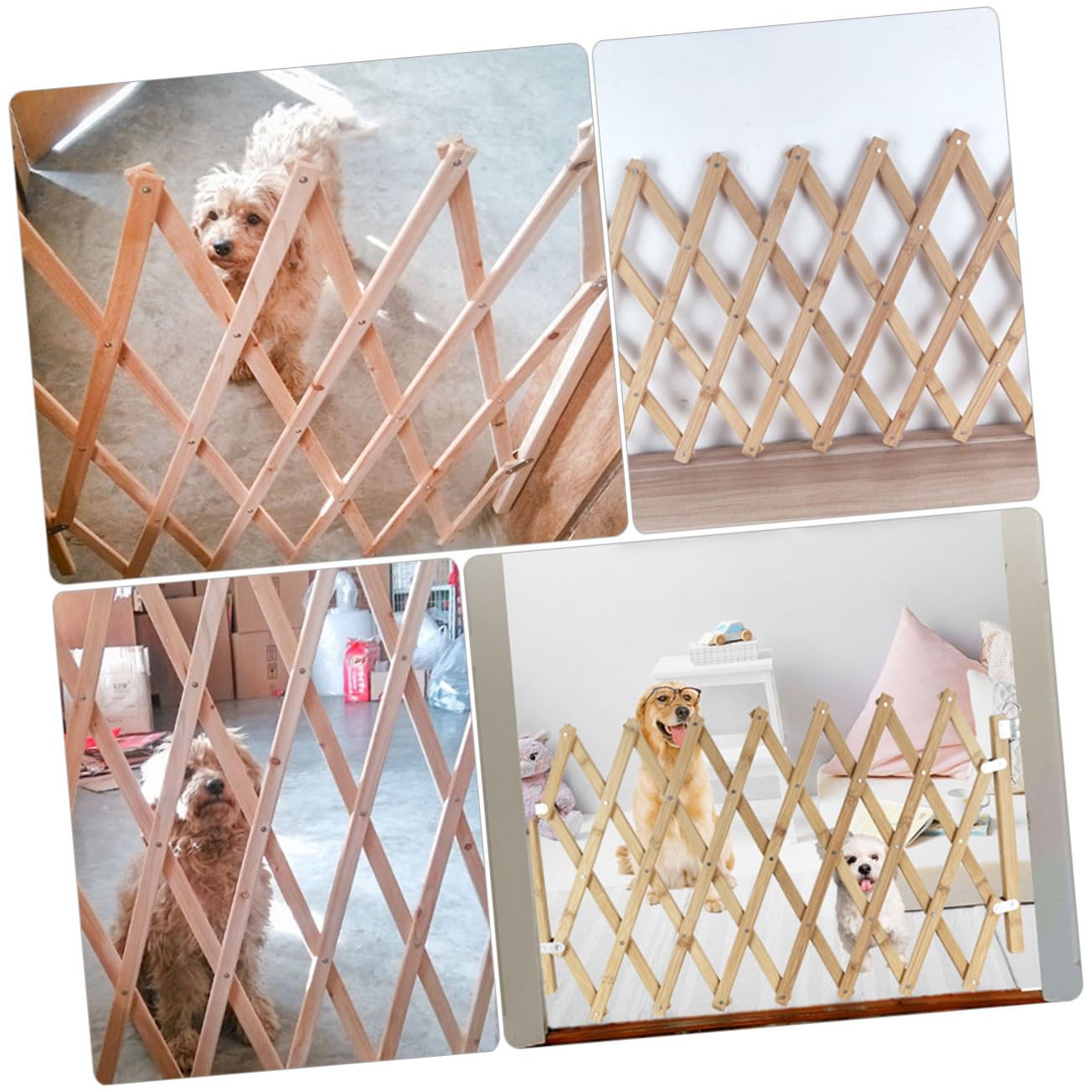 Child The Fence Puppy Foldable Dog playpen Indoor for Small Dogs Dog Gates Fence gate Door fold Door Baby gate pet Barrier Critter Fence Hamster Wooden pet gate