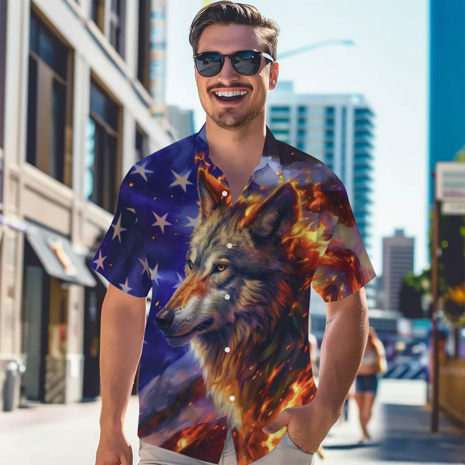 3D Pattern Print Shirt Unique Graphics Long Sleeve Casual Button Down Shirt Ideal Parties Family Gatherings Comfortable - Image 6