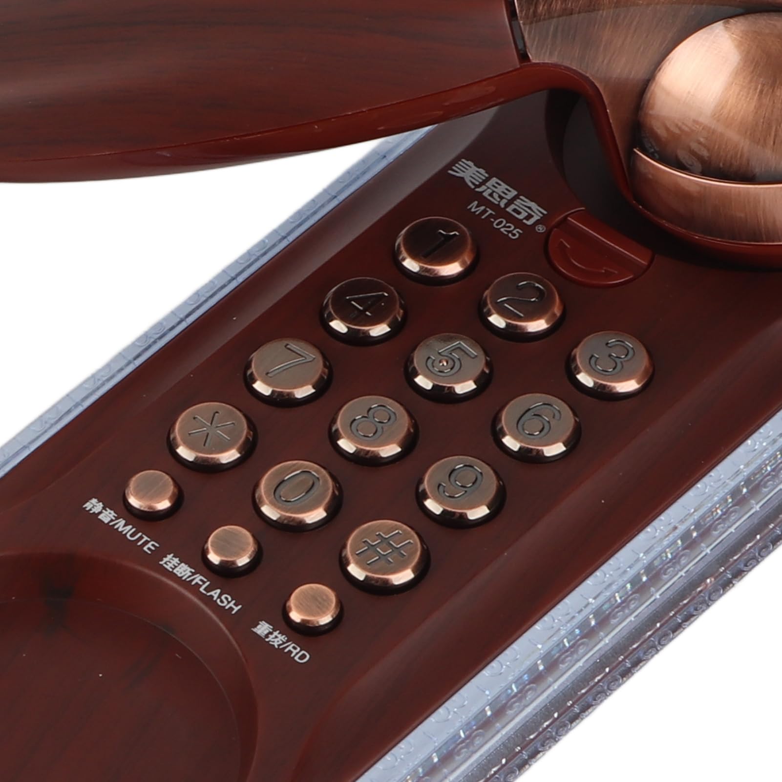 Telefon Antike Retro Wandtelefon Kabelgebundenes Telefon Festnetz Modetelefon für Home Hotel(Rote Bronze)