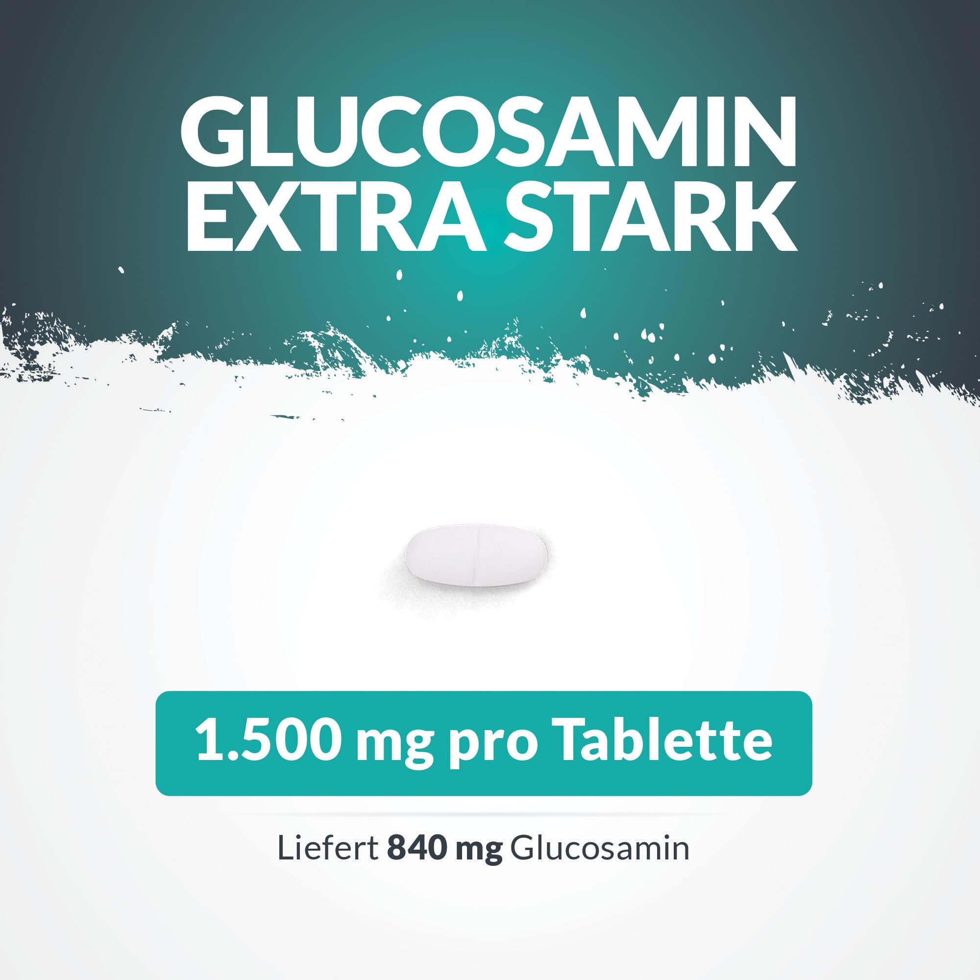 Glucosamin 1500mg 2KCI Hochdosiert - 365 Tabletten - 12 Monate Vorrat - Versorgung für ein Jahr - Nu U Nutrition
