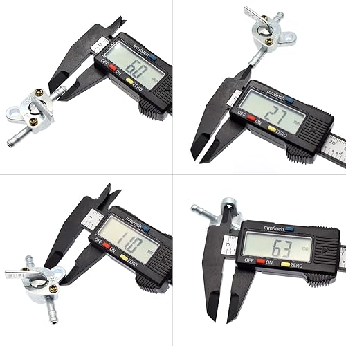 Miniatura 4 de 2 piezas de válvula de grifo de depósito de combustible de 0.236 in interruptor de encendido y apagado para 50cc 70cc 90cc 100cc 110cc 125cc 140cc