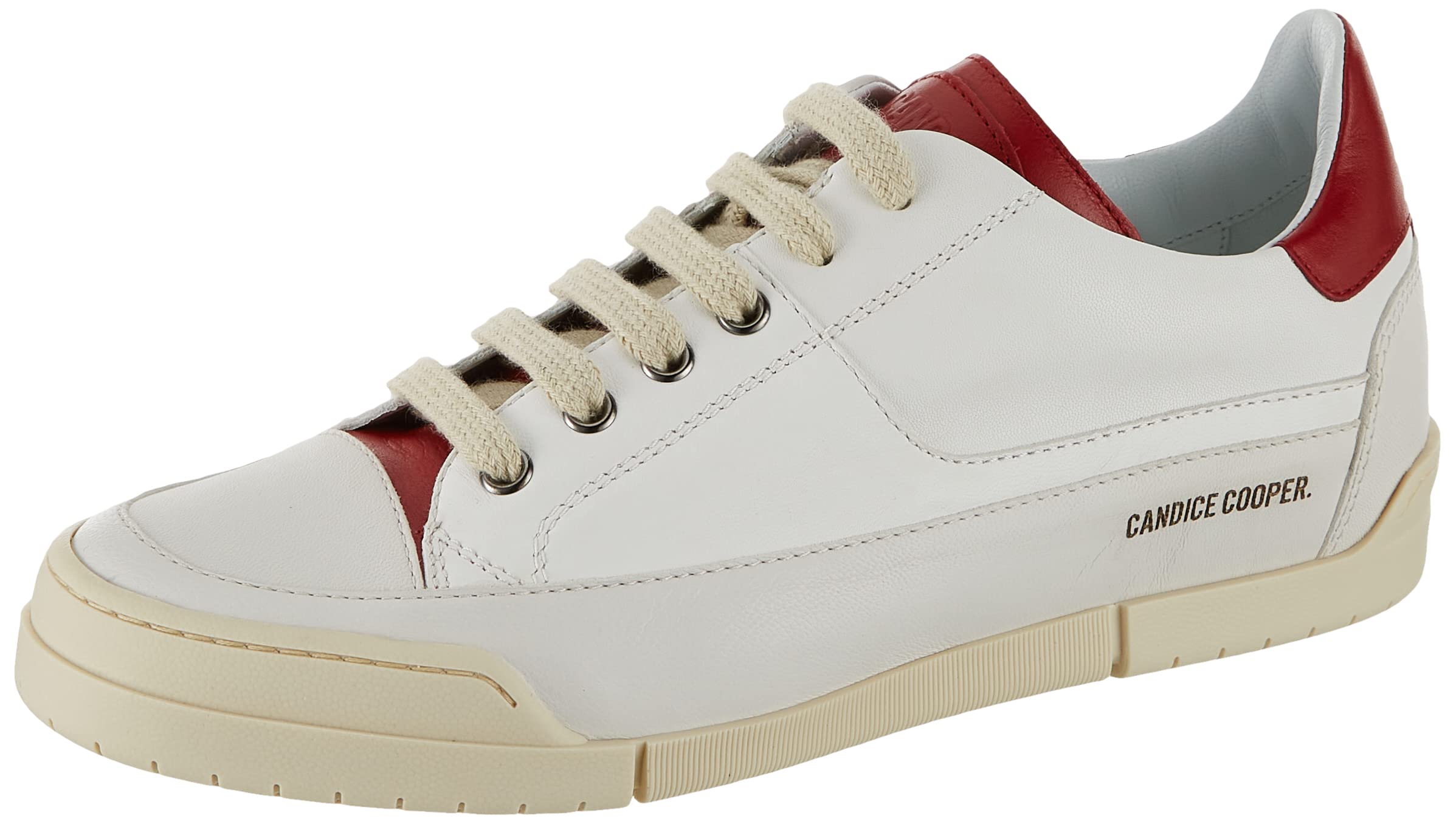 Candice Cooper Ghibli Vintage Suede Leather Sneaker, Cream White, 7 UK