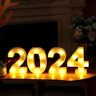 2023 Light up Numbers Numbers for New Year Decorations Numbers LED Number Lights 2023 Christmas Light up Numbers Battery Operated Number Sign Table Decor (2023)