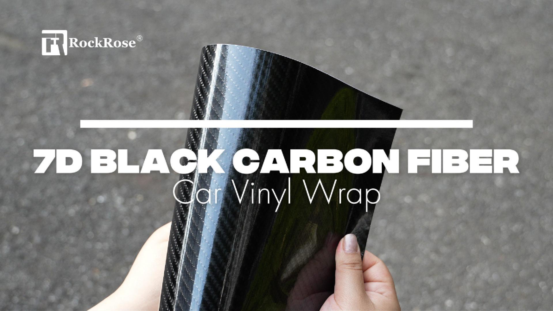 Amazon.com: RockRose 7D Super Glossy Black Carbon Fiber Vinyl Wrap
