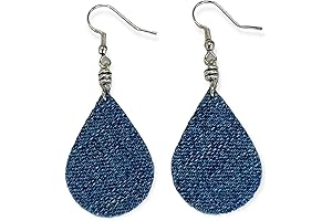 J. Leaf Studio's Denim Dangle Earrings: Unique Upcycled Jewelry