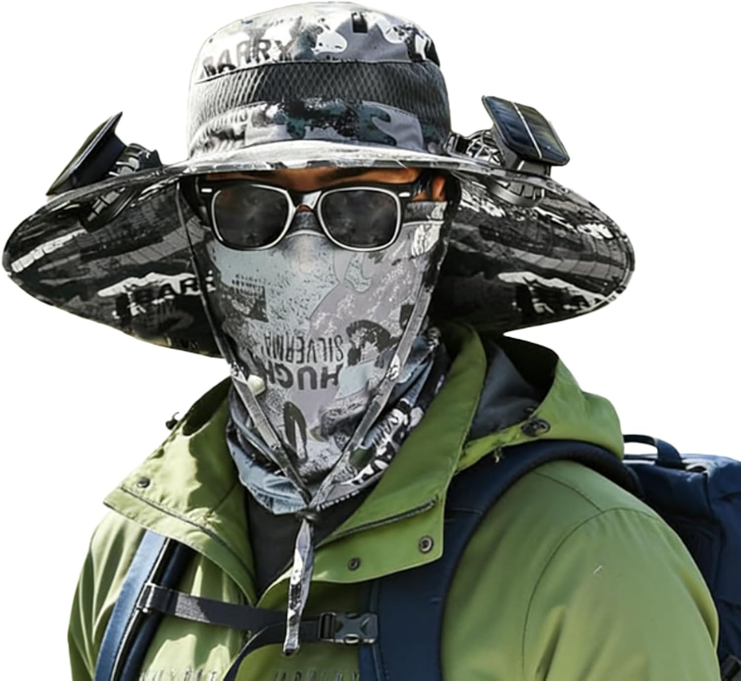 Solar Fan Hat, USB & Solar Powered Fan Hat, Hat with Fans Solar Power, for Outdoor Fishing, Hiking
