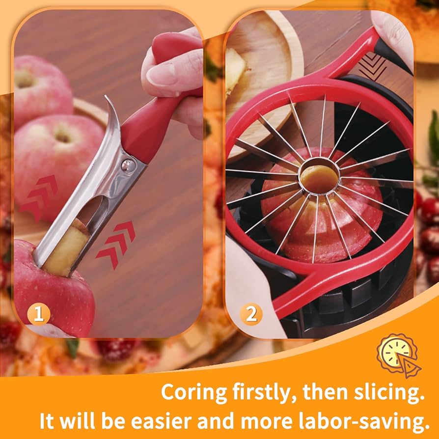 Amazon.com: Newness Apple Cutter Slicer, [Upgraded] Cut