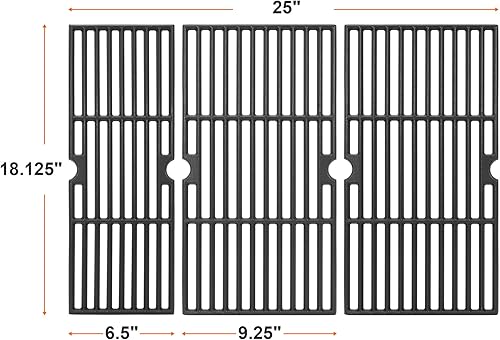 Miniatura 2 de DELSbbq Rejillas de hierro fundido y kit de piezas de parrilla de acero inoxidable para parrillas Charbroil Performance 4 quemadores 463376017