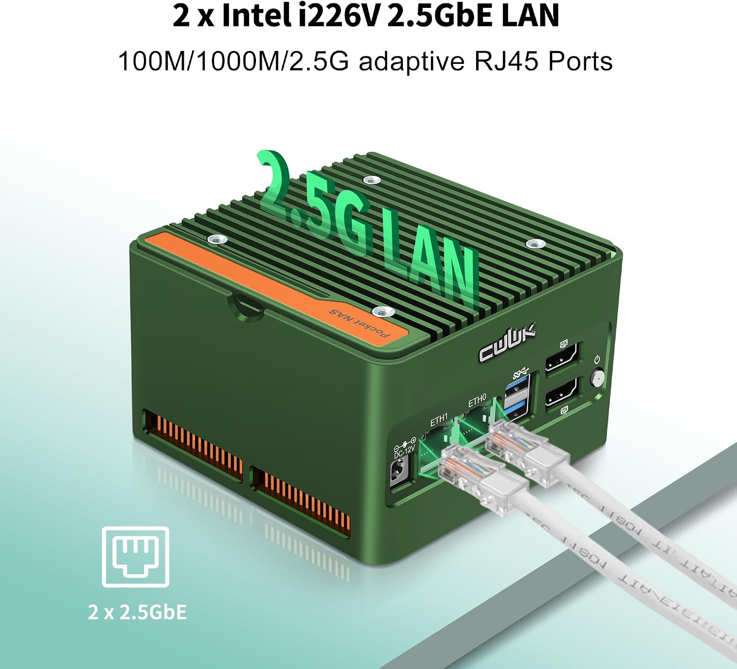Two 2.5GbE LAN ports