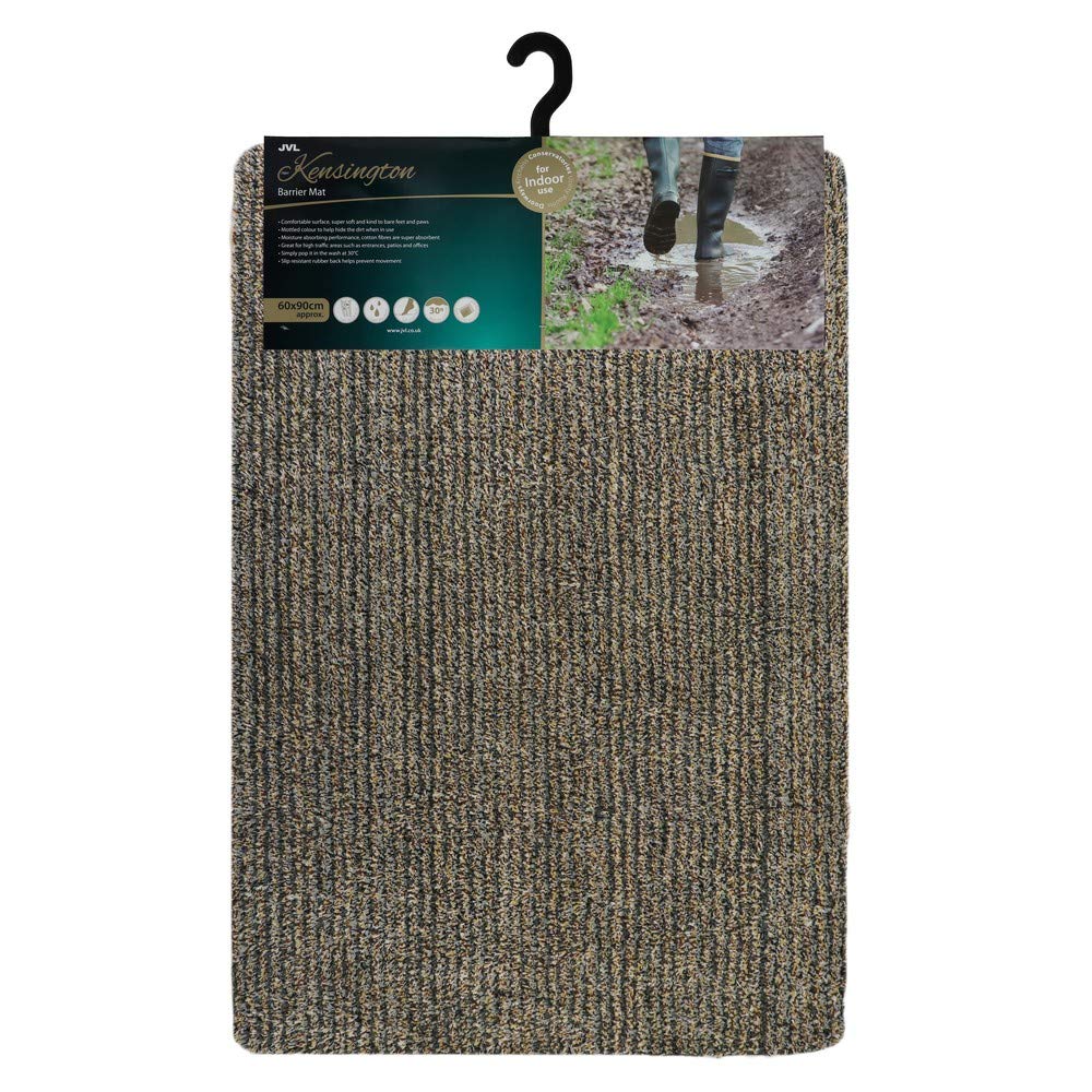 Jvl Kensington Machine Washable Barrier Doormat 60X90Cm Stripe from B&Q