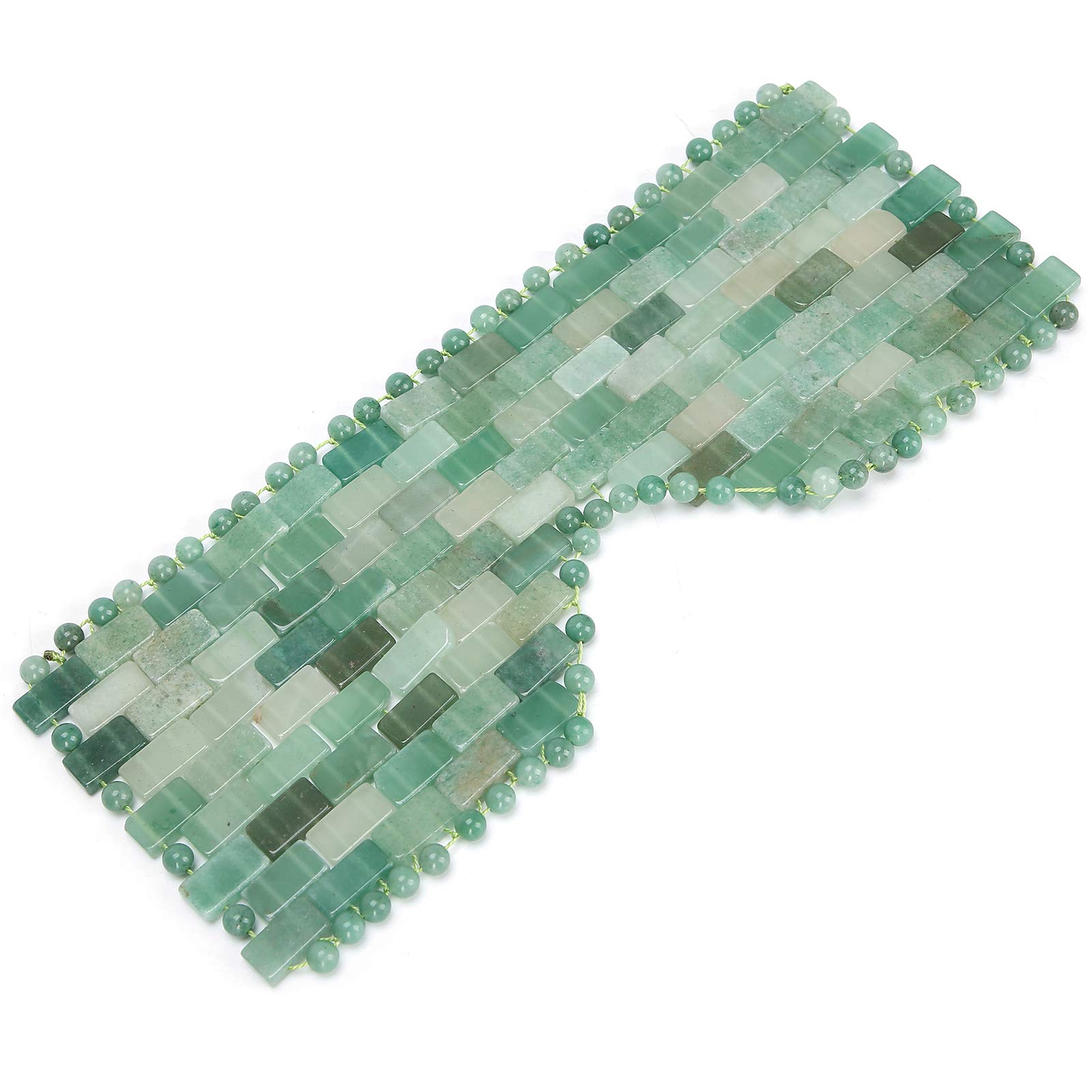Jadestone-Augenmaske mit Kühlendem Gefühl, Stress auf Natürliche Weise Abbauen, Gesichtsmassagegerät Gegen Augenringe (Augenlider aus grünem Aventurin)