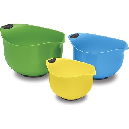 Cuisinart Set of 3 BPA-free Mixing Bowls, Multicolored