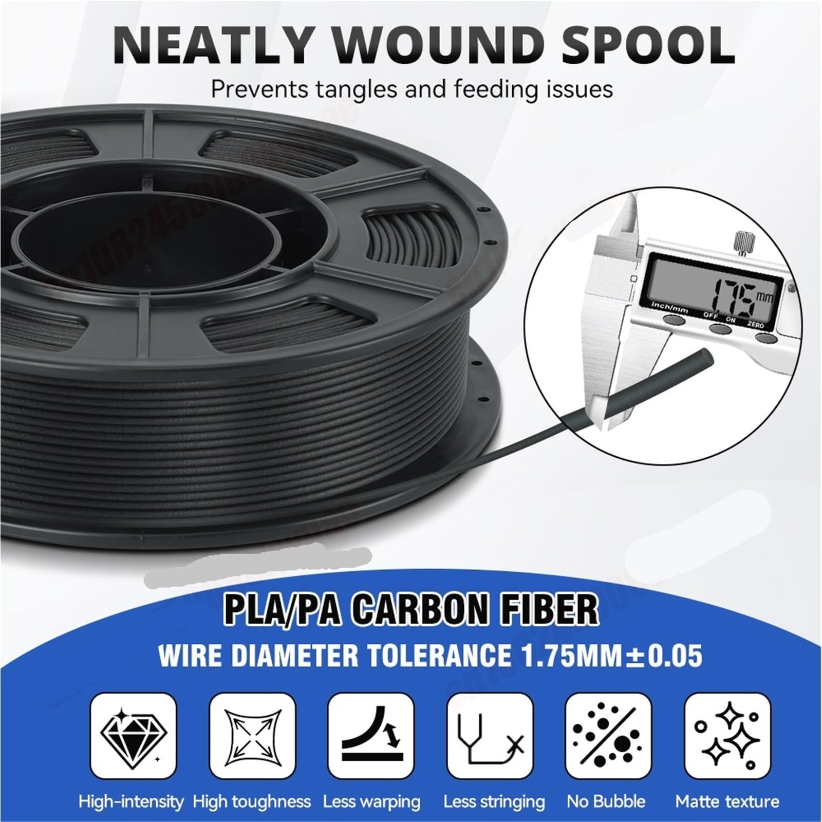 300-g-Multipack: TPU-, PLA- und PA-CF-Filament 1,75 mm