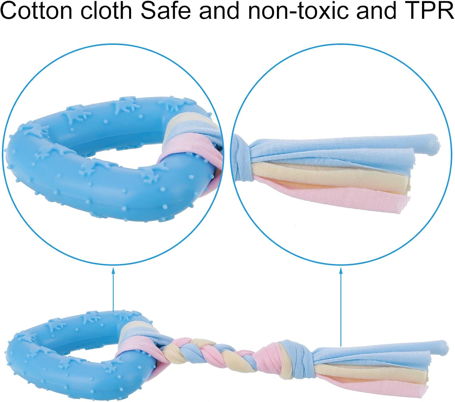 tao pipe 7PCS Puppy Teething Toys Dog Chew Toys Set including Ball and Cotton Ropes Interactive Pet Toys for Small Puppies and Medium Dogs - Image 5