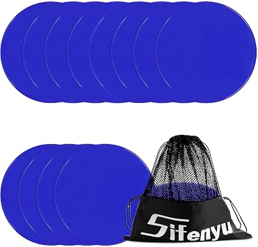 Spot Markers 4 Inch & 9 Inch Flat Cones Poly Spots for Gym Floor