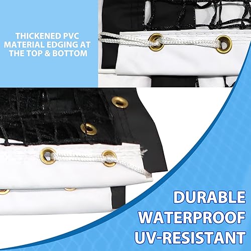 Miniatura 3 de Red de tenis profesional resistente para canchas de tenis de repuesto portátil de nailon para canchas de tenis estándar incluye 2 tacos de fibra de