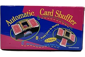 Tills Premium Two Deck Card Shuffler - Effortless Battery-Operated Automated Shuffling for...