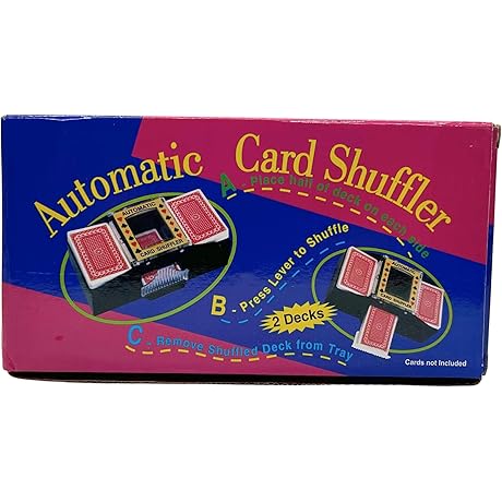 Tills Premium Two Deck Card Shuffler - Effortless Battery-Operated Automated Shuffling for...