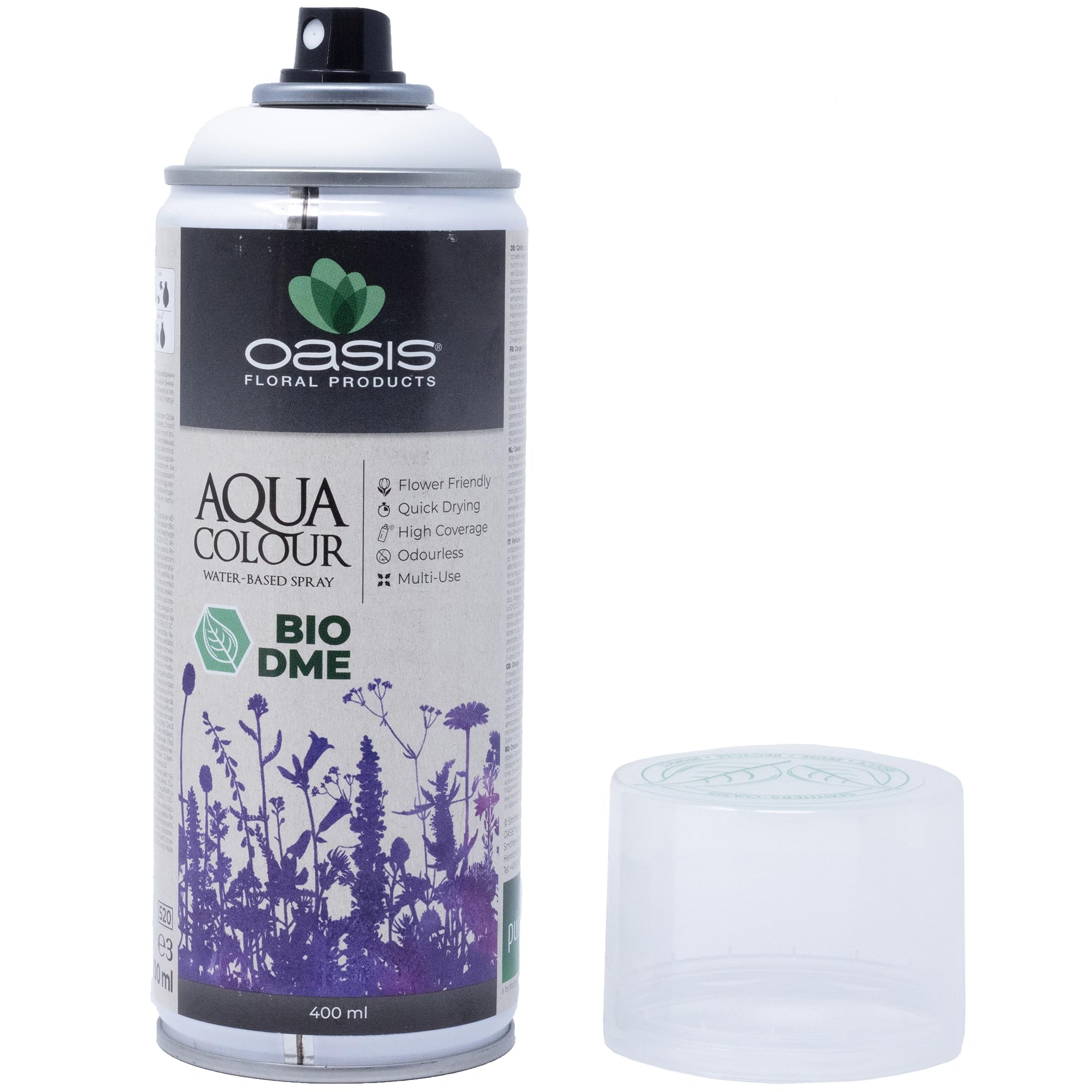 Flowerbox Oasis Aqua Colour Spray White 400 ml Spray de peinture en aérosol  satiné mat pour l'extérieur et l'intérieur : Amazon.fr: Bricolage
