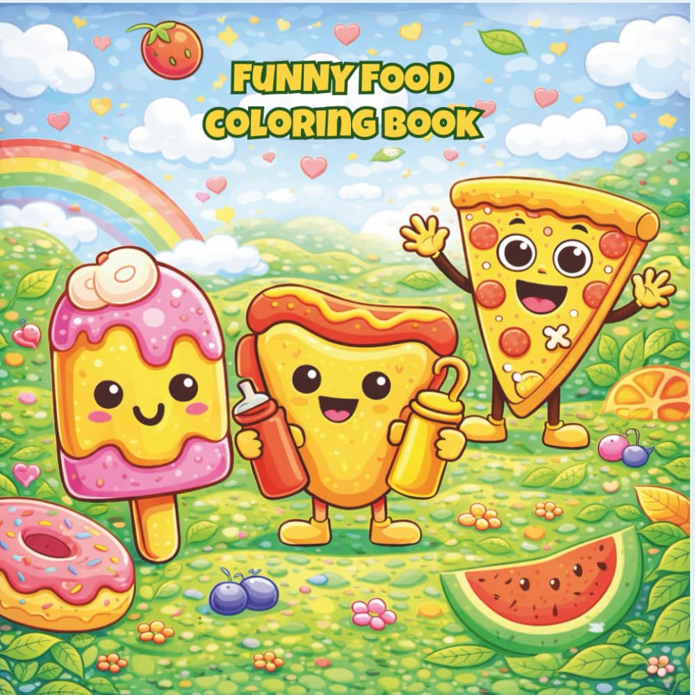 Funny Food Coloring Book: Silly Pizza, Goofy Cupcakes & Wacky Snacks to Color