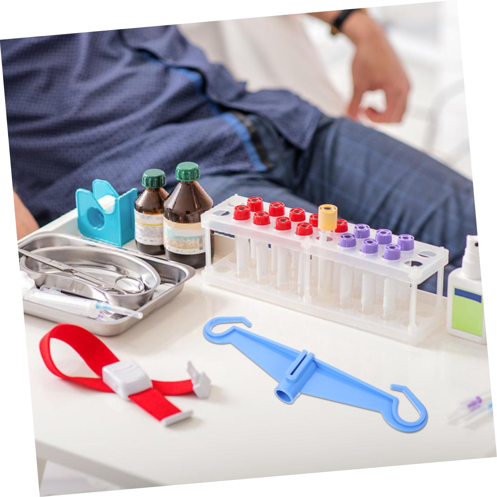 HOMSFOU Gancio Portaflebo in Plastica 11.22In Gancio Per Supporto Infusione Clinica Accessorio Per Asta Portaflebo Ospedaliero Facile Da Installare