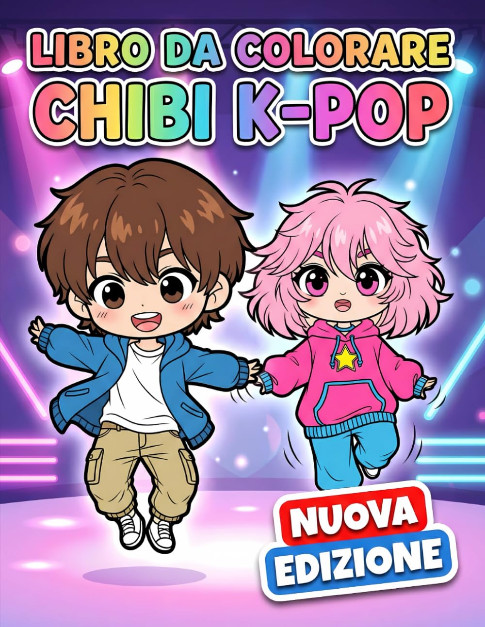 Libro da Colorare Chibi K-Pop: Oltre 60 Illustrazioni Uniche E Divertenti Per Bambini, Adolescenti E Appassionati Di Stile Kawaii E Musica Coreana