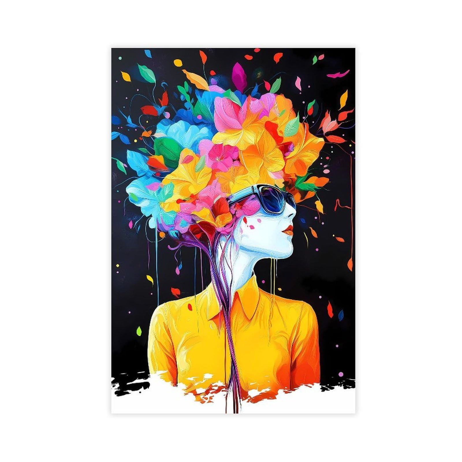 YWTJAX Floral Crown Woman Poster Canvas Poster for Home Decor Gift