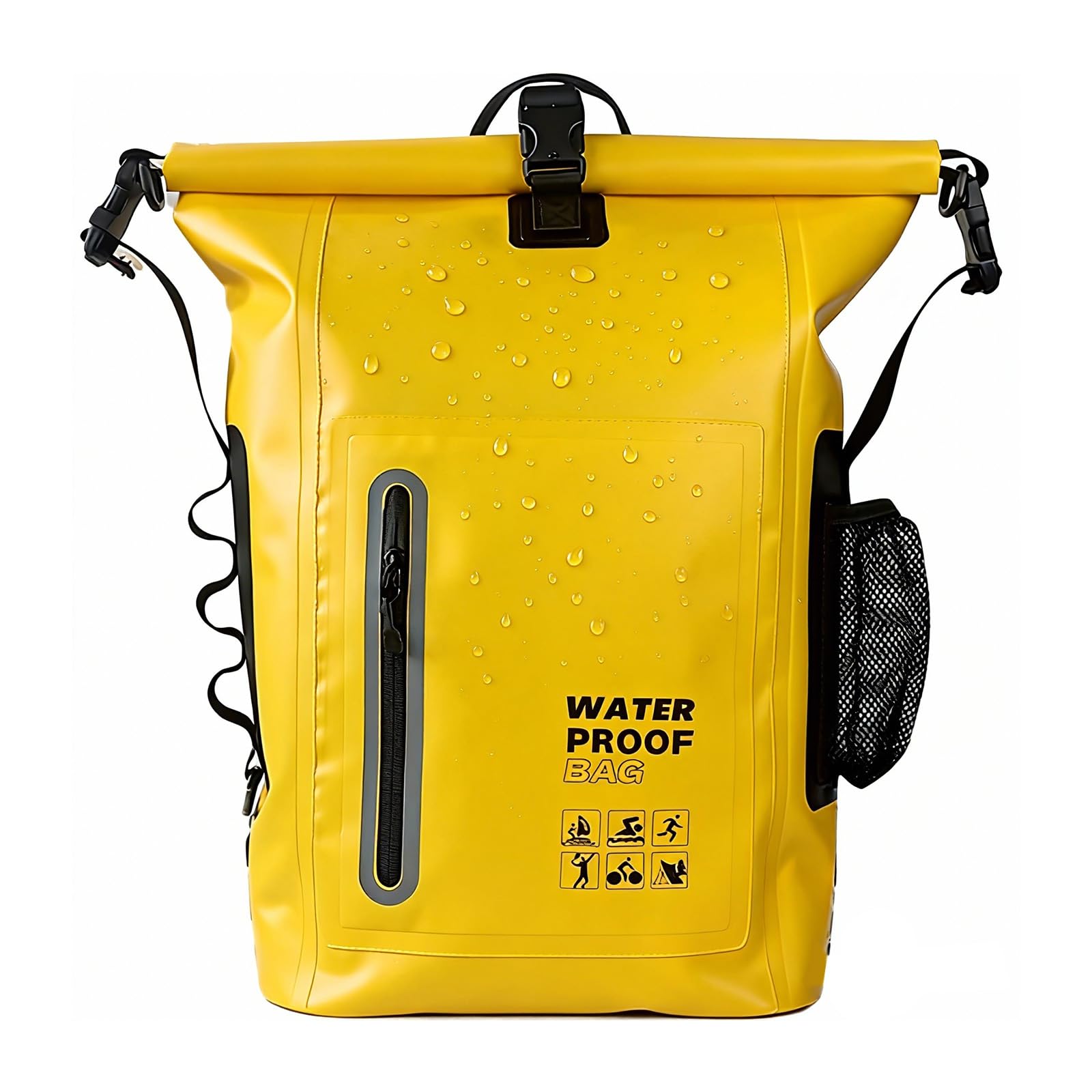 Trockensack, wasserdicht, 25 l, schwimmend und leicht, für Damen, wasserdichter Rucksack für Kajakfahren, Bootfahren, Angeln, Schwimmen, Camping, Wandern, Roll-Top-Verschluss und verstellbare