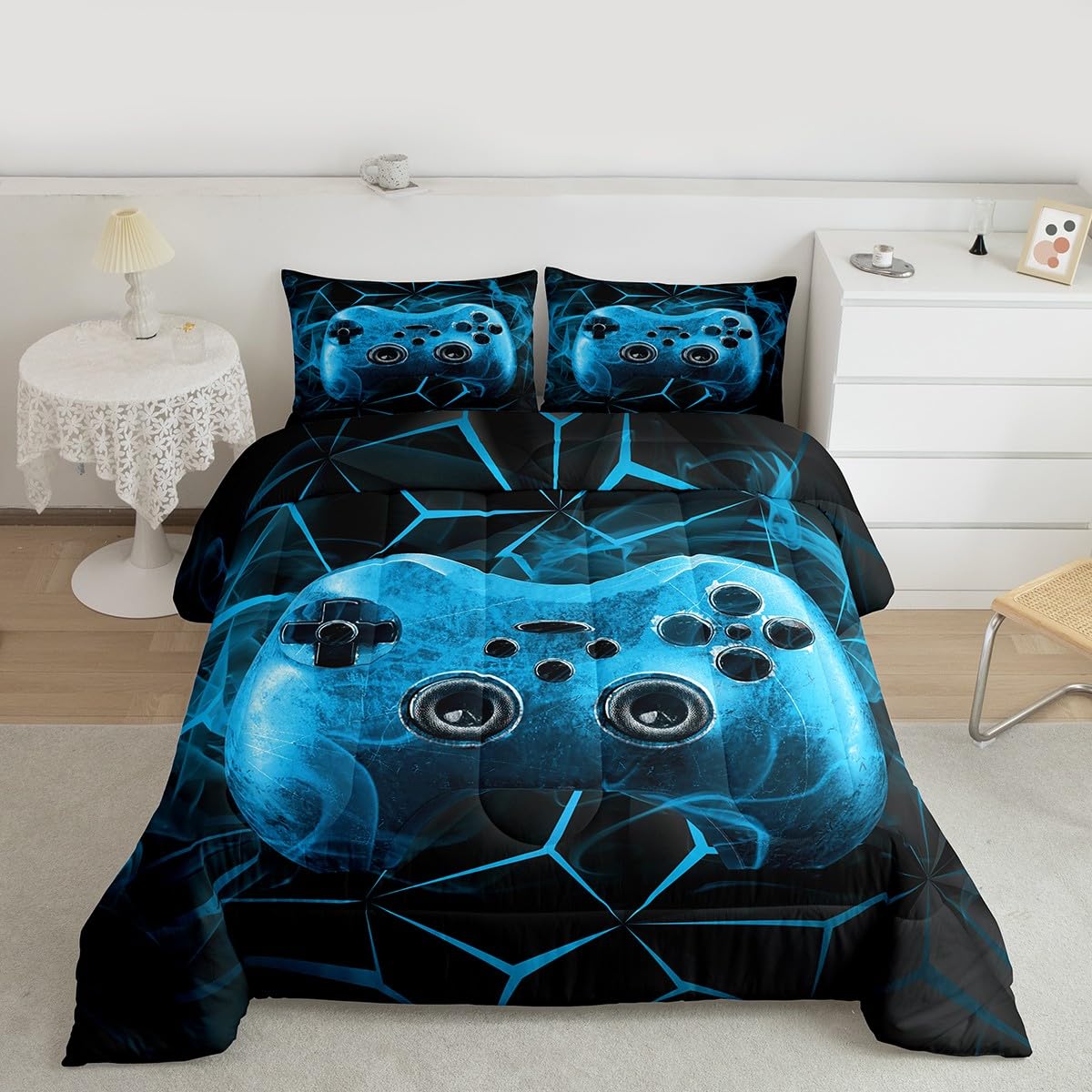 Feelyou Gaming Comforter Set Queen Size - Video Game Controller Pattern Bedding For Boys Teens - View #7