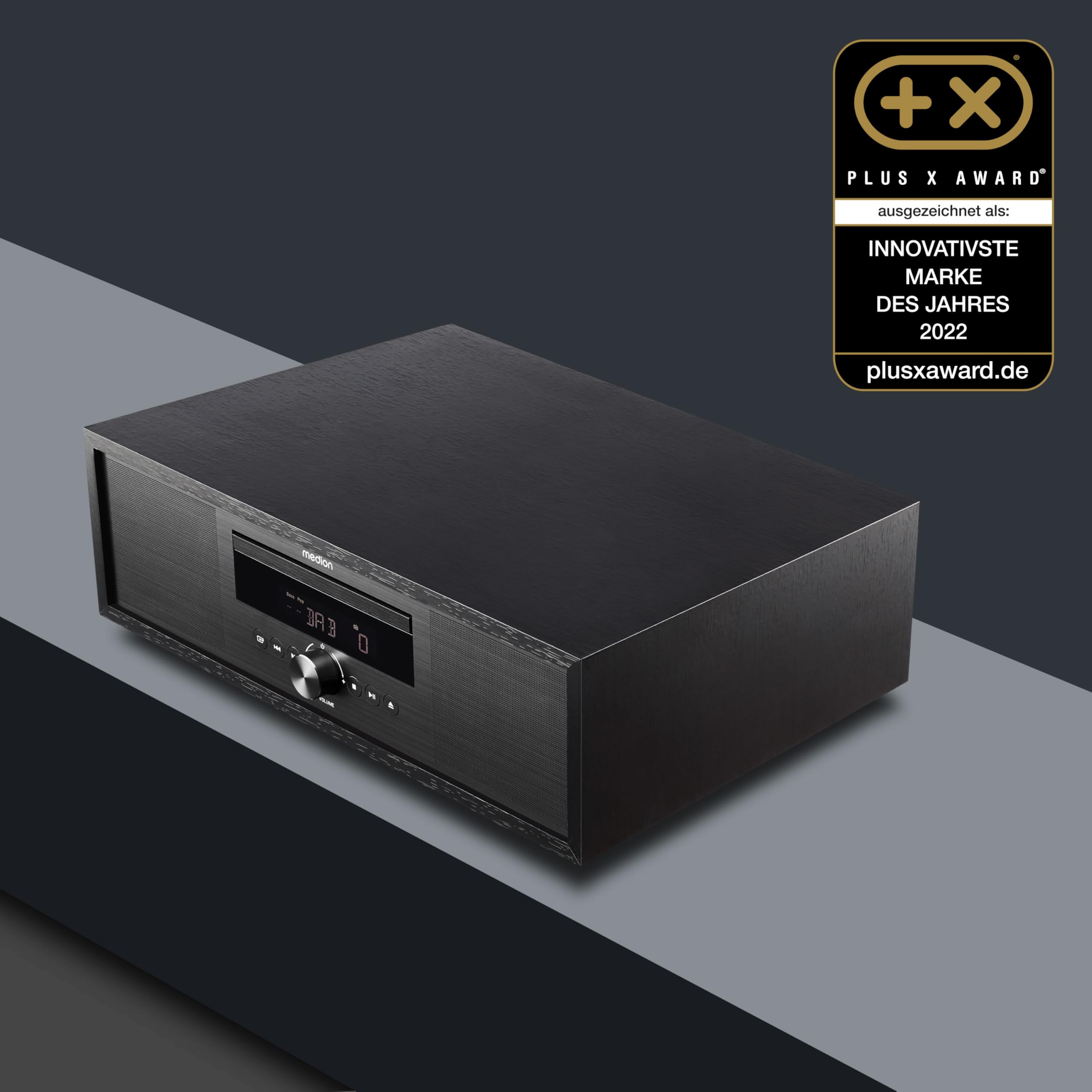 MEDION P64145 Sistema de Audio Todo en uno (Dab+, CD, MP3, Radio FM PLL, USB, Sistema Compacto, diseño Elegante, función de Alarma, Temporizador para Dormir) Antracita