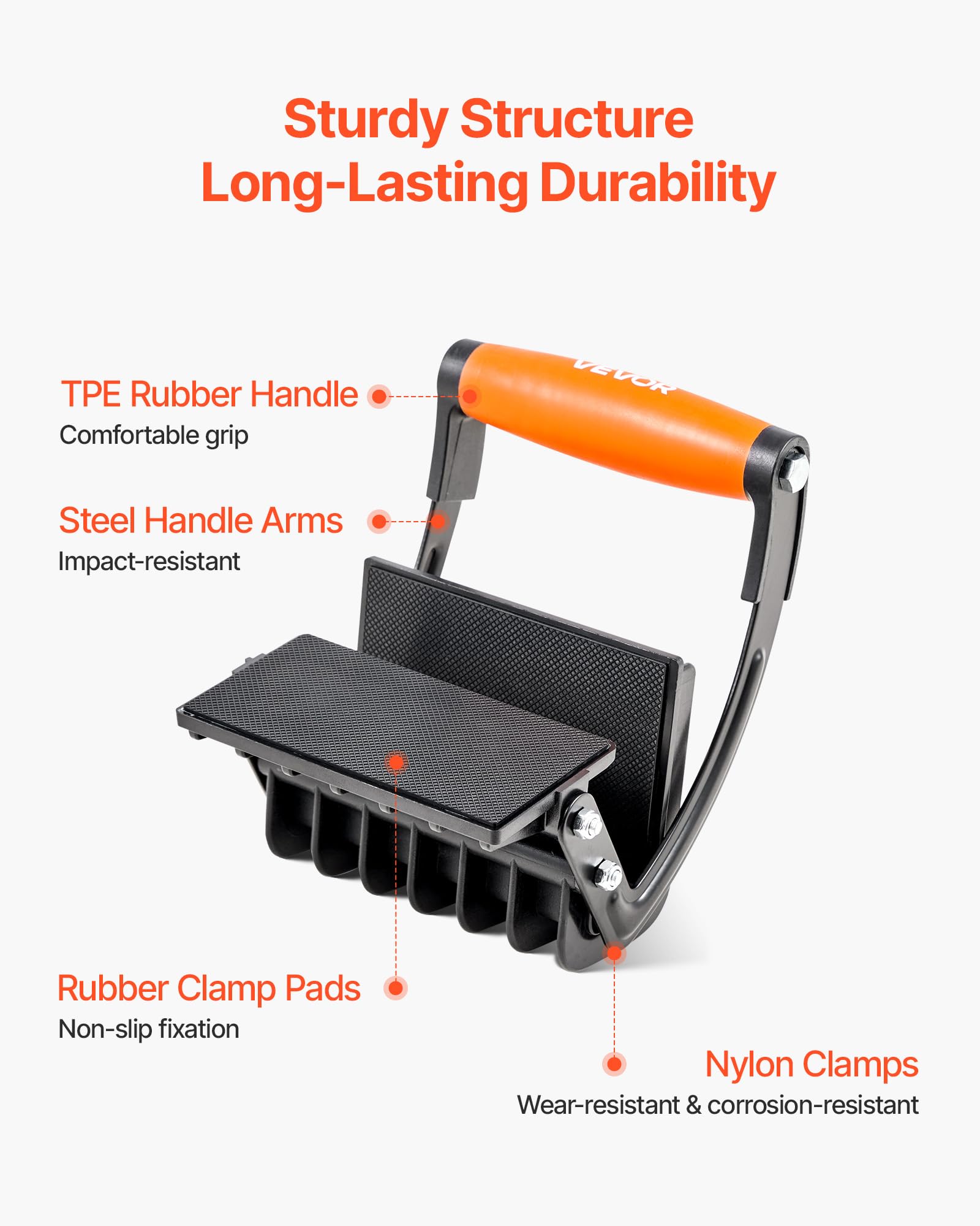 VEVOR Transportador de Contrachapado Ajustable 0-25,4mm 90,7kg para Paneles de Yeso