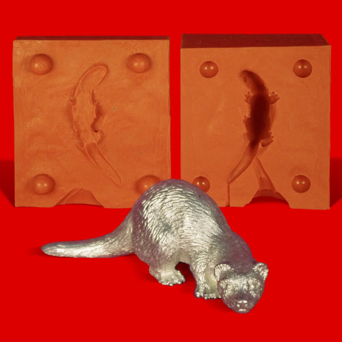 Stampo per stagno a forma di anatra, ca. 60 g
