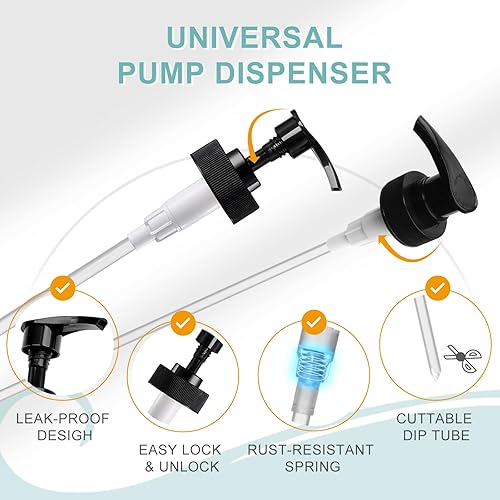 Miniatura 2 de Dispensador de bomba de galón, se adapta a la mayoría de jarras y recipientes de 1 galón de capacidad, tapa de bomba de jarabe de cono de nieve