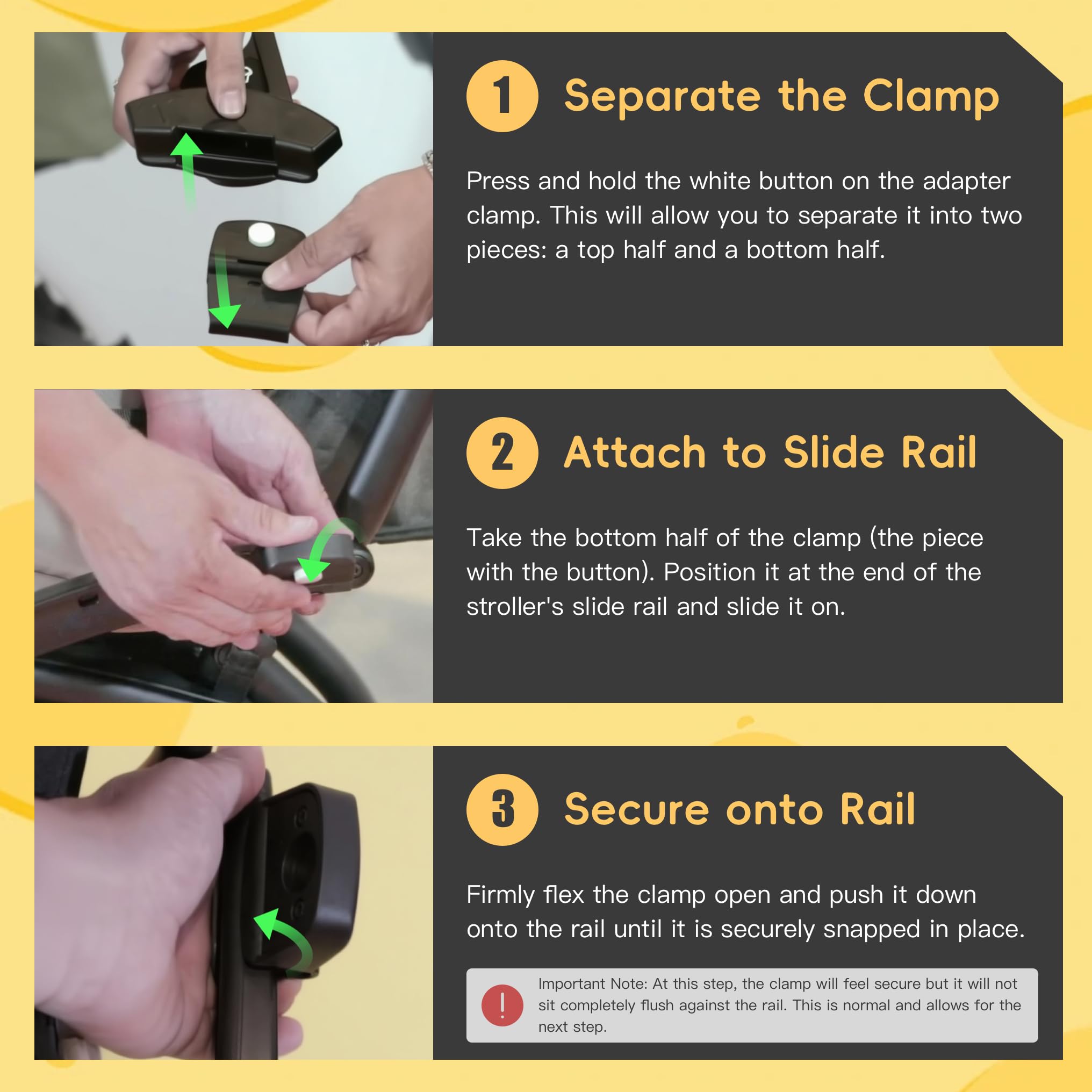 Adattatore per seggiolino auto per passeggino compatibile con YOYO & YOYO2 - Adattatore a forma di L, design a clip sicuro, facile installazione, leggero e resistente