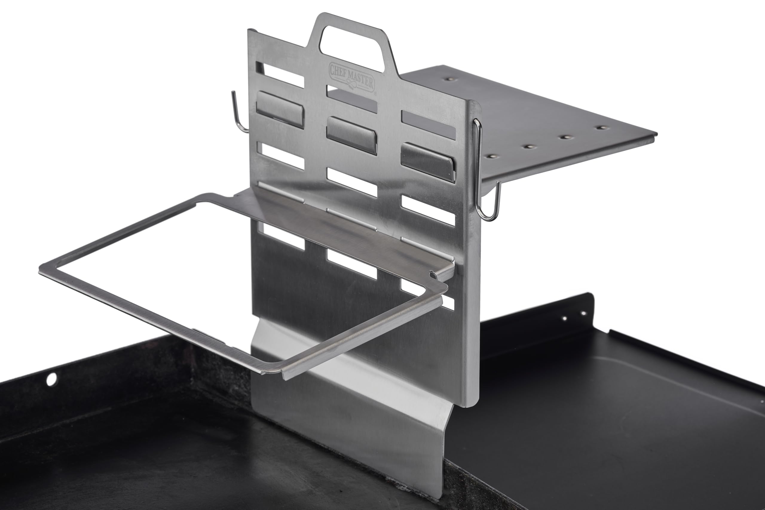 Chef Master Steam Pan Insert and Adjustable Griddle Shelf Set, Accessories Organizer, Condiment Holder 90260 & 90316 (Steam Pan & Griddle Shelf)