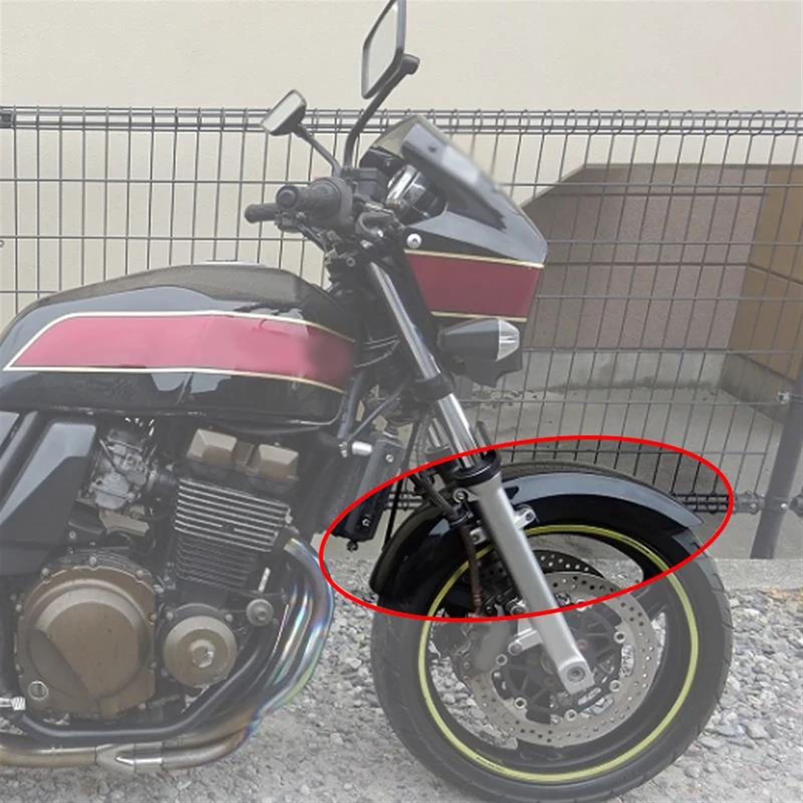 Moto Parafango Anteriore Pneumatico Hugger Splash Guard Estensione Extender Copertura Per Kawasaki ZR400 ZR 400 ZRX400 1994-2008