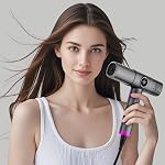 Lostrain Séchoir à cheveux, Séchoir ionique professionnel à cheveux haute vitesse avec accessoires diffuseurs, 3x Séchage rapide, 500M Ion, Léger Compact Puissant pour les femmes & Hommes