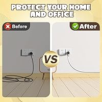 Vista 6 de Ocultador de Cables de Pared de 78 Pulgadas, Cubierta de Cables Autoadhesiva de Silicona, Cubiertas de Cables Flexibles para Cables, Cubierta
