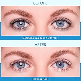 Buqikma Lash Shampoo Kit - Eyelash Extension Cleanser for Extensions 60ML with Rechargeable Handheld Lash Fan Dryer Mascara Brush Rinse Bottle Makeup Cleansing Foam for Lash Care