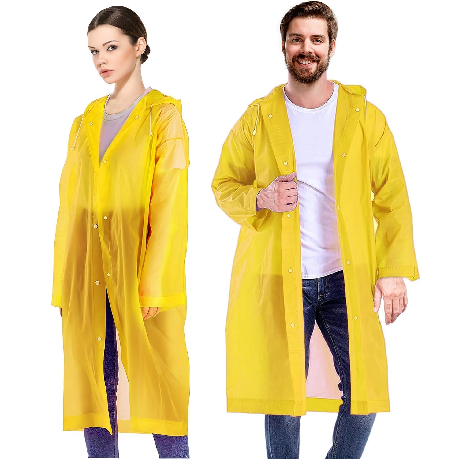 Waterproof Unisex EVA Rain Coat Hooded Waterproof Poncho Full Sleeves Lightweight Universal Size Reusable Transparent Rainwear For Camping, Hiking & Travelling-image-40