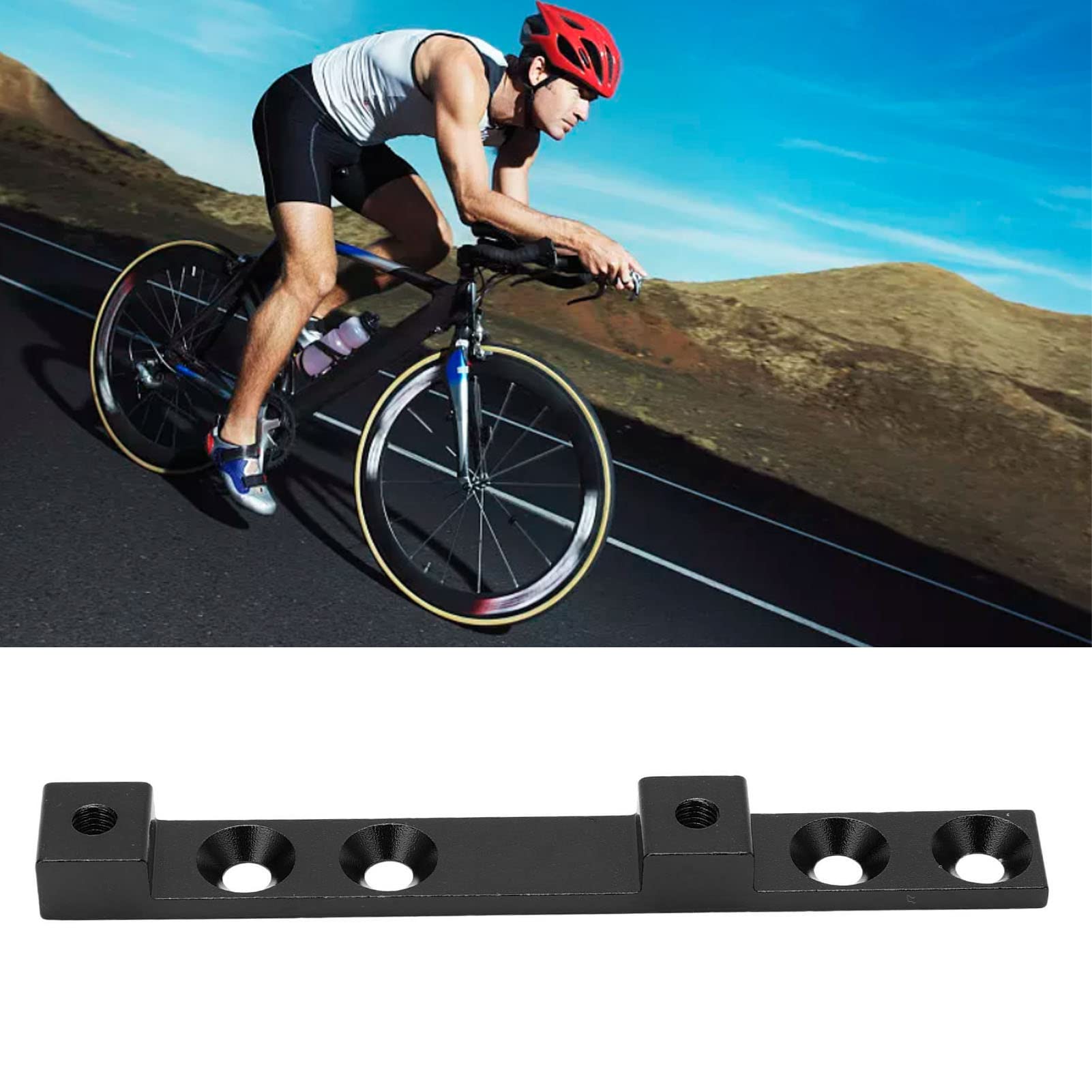 Adaptateur Buachois Pour Porte-bidon Vélo – Double Trou, Alliage Alu, 107x12x8 Mm – Réglage Facile