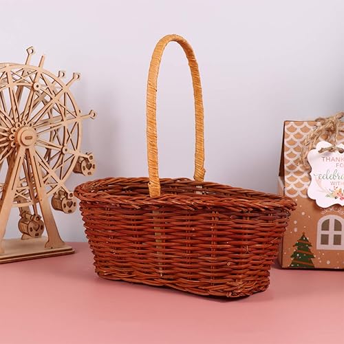 Miniatura 4 de INOOMP Cestas tejidas de Pascua para fiesta de Pascua, cestas de regalo, cesta de campo, huevos de Pascua, cesta de pascua, cesta de pascua, mesa