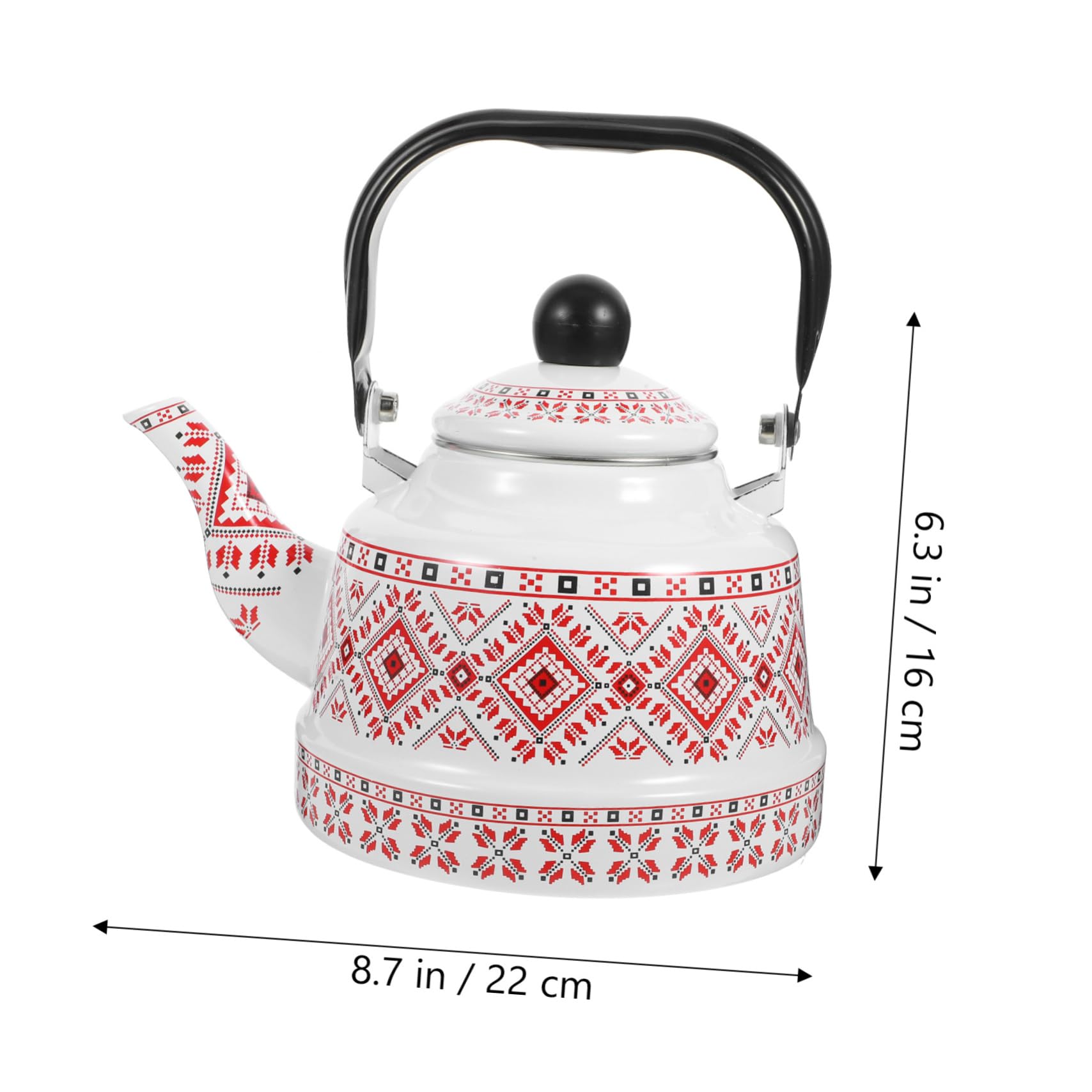 Toddmomy Kaffeekessel Aus Emaille Für Herd Zum Aufkochen Von Wasser Für Grünen Tee Schwarzen Tee Kräutertee Mit Sicherheitsgriff Gegen Verbrennungen Wunderschönes Design Für